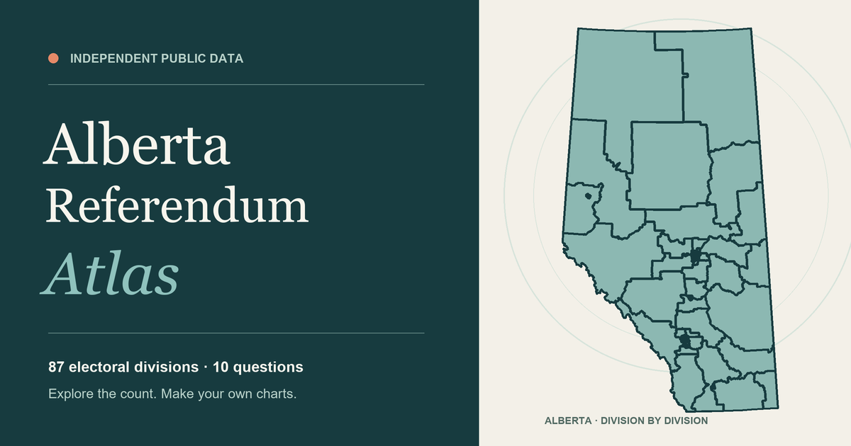 Alberta Referendum Atlas | 87 electoral divisions